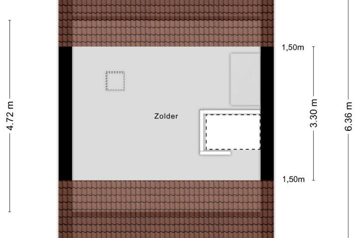 Plattegrond – Fortuinstraat 14, Roosendaal