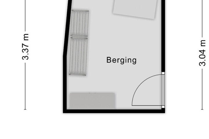 Plattegrond – Fortuinstraat 33 H, Roosendaal