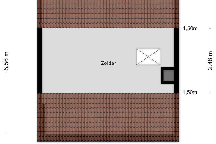 Plattegrond – Fortuinstraat 46, Roosendaal