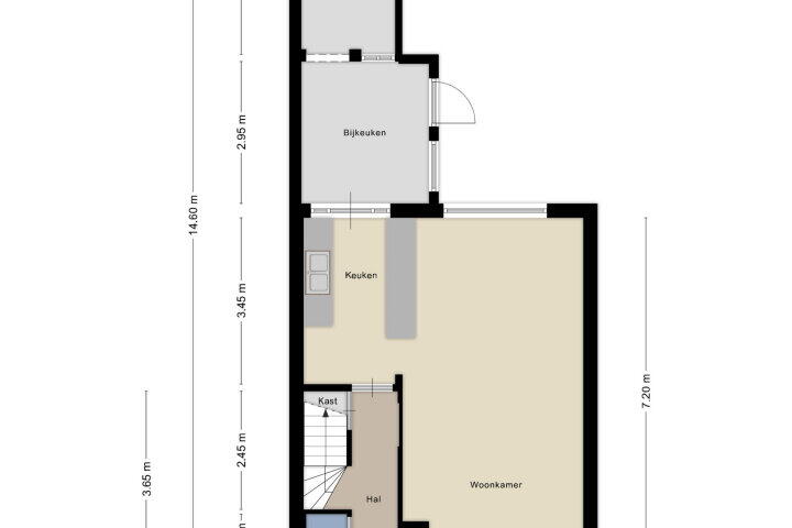 Plattegrond – Franciscusstraat 38, Wijchen