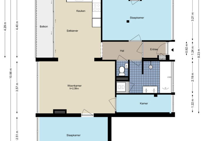 Plattegrond – Franciscus van Assisiëlaan 89, Amstelveen