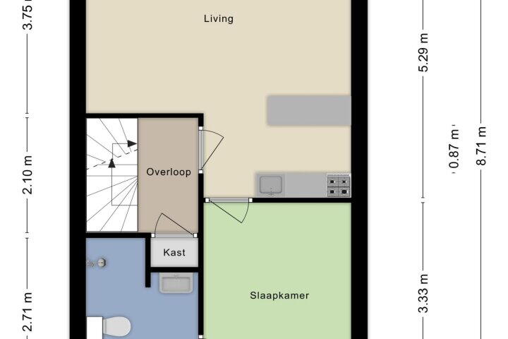 Plattegrond – Francois Valentijnstraat 119, Almere