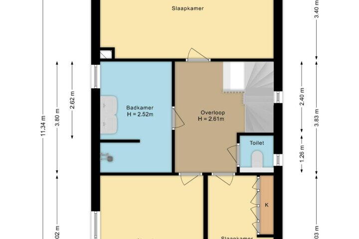Plattegrond – Frankentaler 7, Huissen