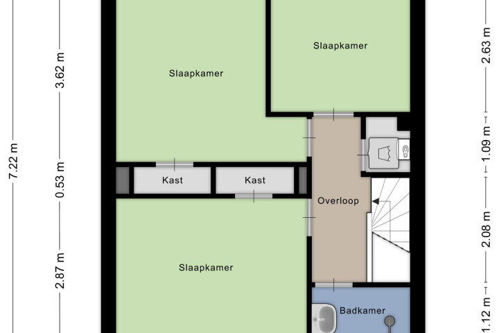 Plattegrond – Fransen van de Puttestraat 9, Nijmegen