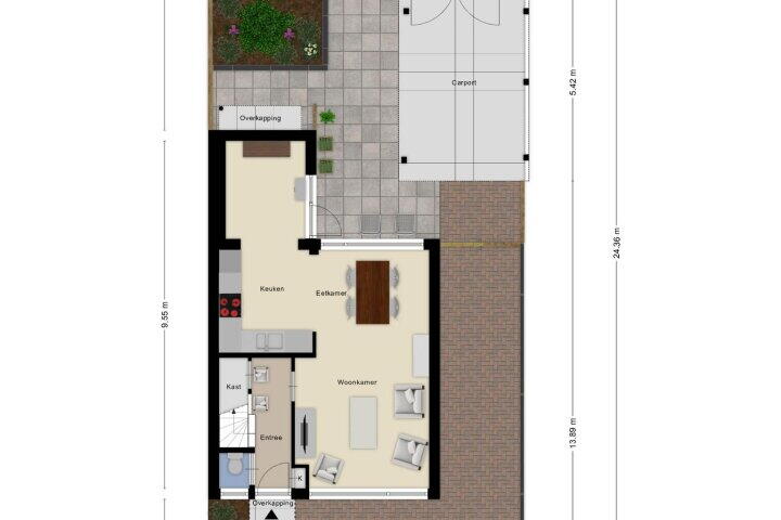 Plattegrond – Frans Halslaan 18, Roosendaal