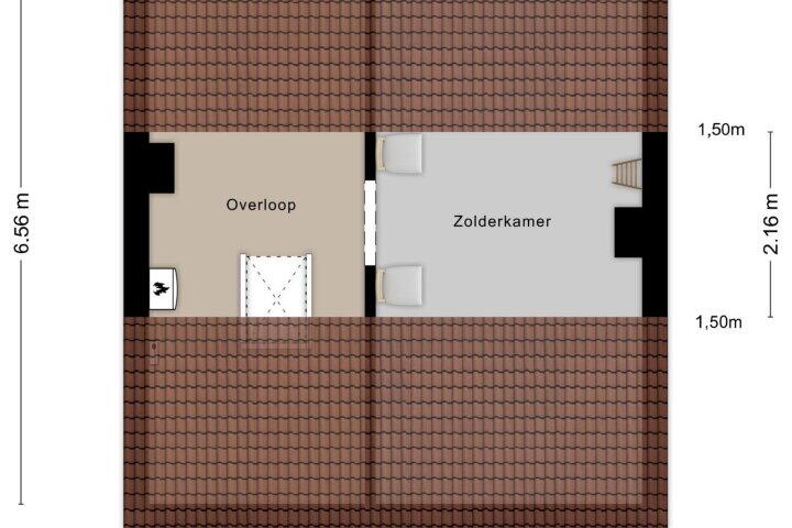 Plattegrond – Frans Halslaan 18, Roosendaal