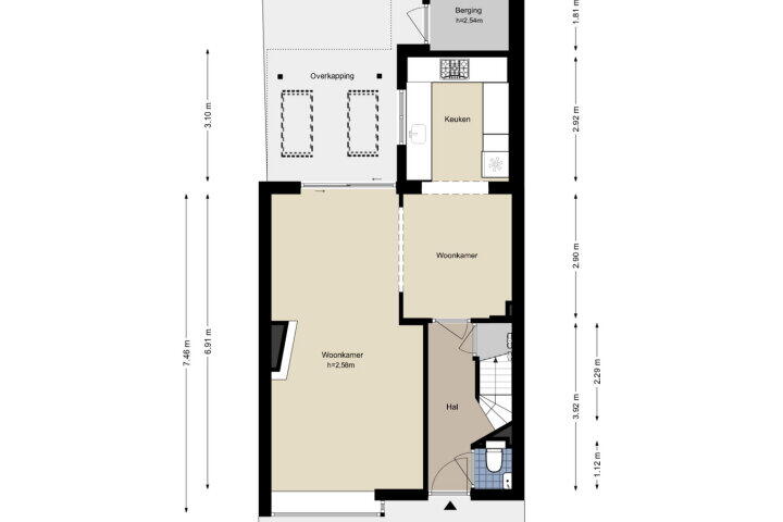 Plattegrond – Frans Halslaan 34, Amstelveen