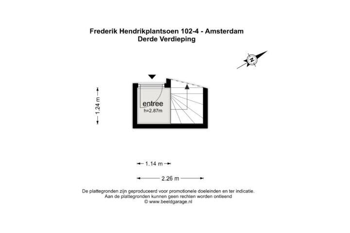 Plattegrond – Frederik Hendrikplantsoen 102 4, Amsterdam