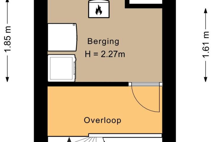 Plattegrond – Frederik Hendrikstraat 129 3, Amsterdam