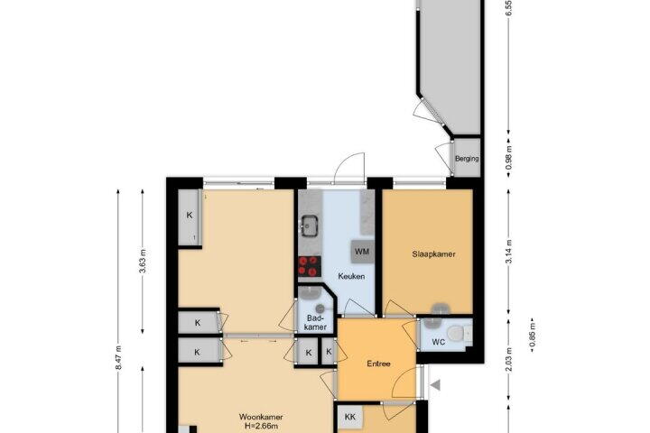 Plattegrond – Frederik van Eedenstraat 65, Voorburg