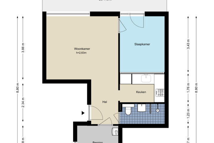 Plattegrond – Frieslandstraat 167, Amsterdam