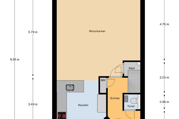 Plattegrond – Fugaplantsoen 31, Almere