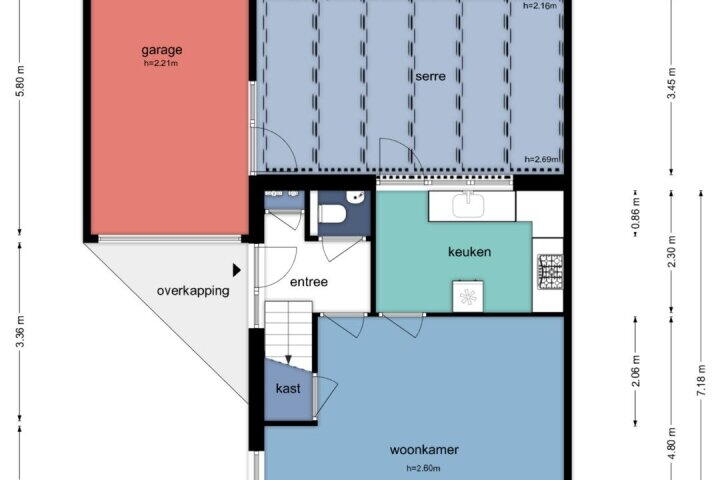 Plattegrond – Gaffeldreef 25, Doetinchem