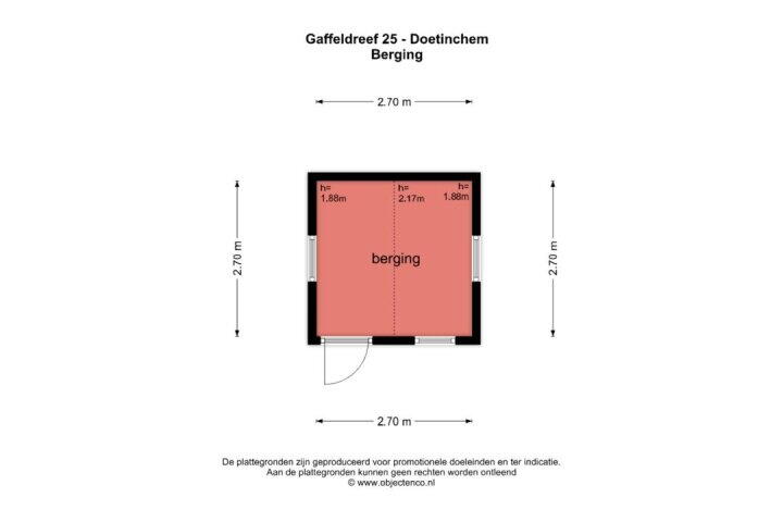 Plattegrond – Gaffeldreef 25, Doetinchem