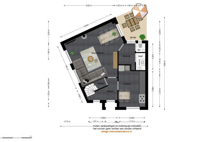 Plattegrond – Gaffelstraat 1, Breda