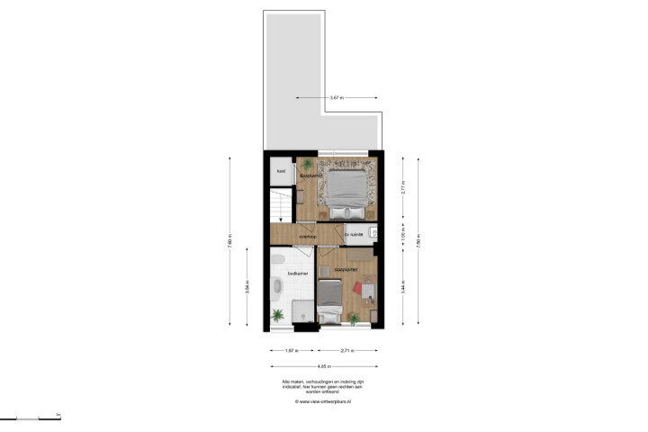 Plattegrond – Gaffelstraat 18, Breda