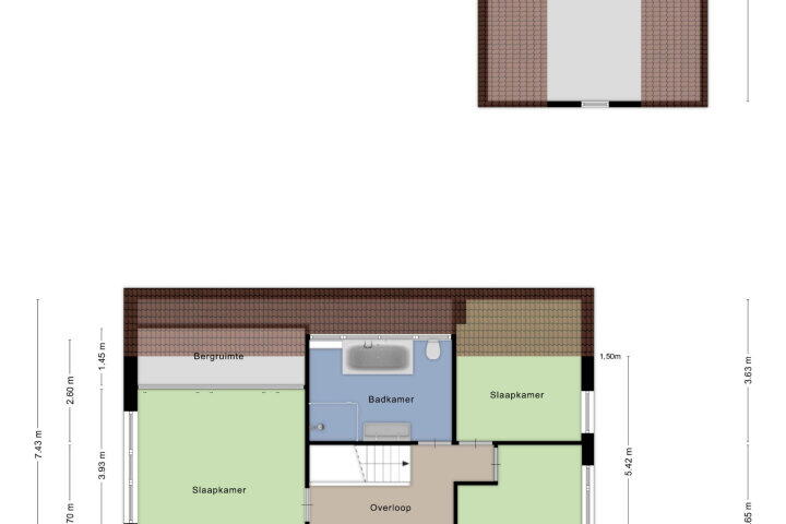Plattegrond – Gaffelstraat 6, Bergharen