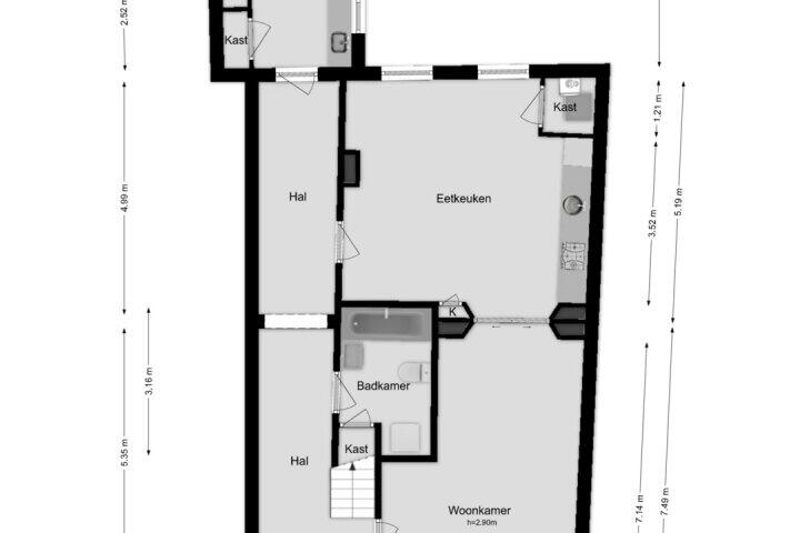 Plattegrond – Galamagracht 36, IJlst
