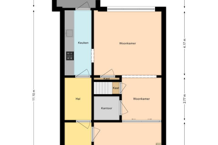Plattegrond – Galamagracht 7, IJlst