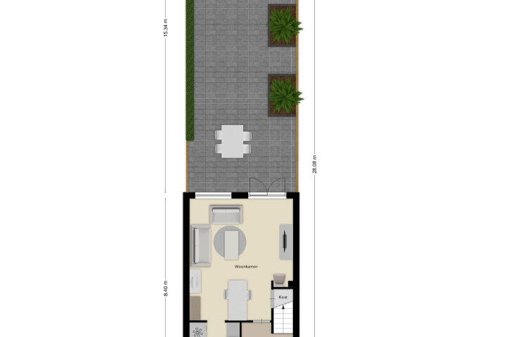 Plattegrond – Gamanderberg 13, Roosendaal