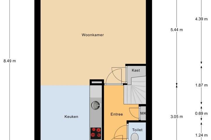 Plattegrond – Gamanderberg 18, Roosendaal