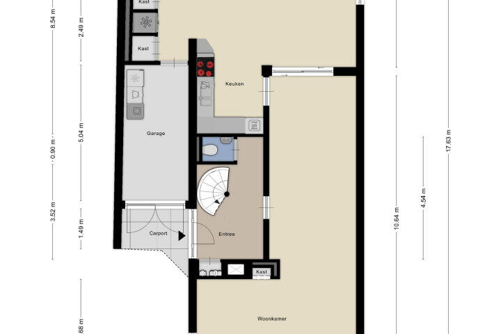 Plattegrond – Ganzerikweerd 17, Maastricht