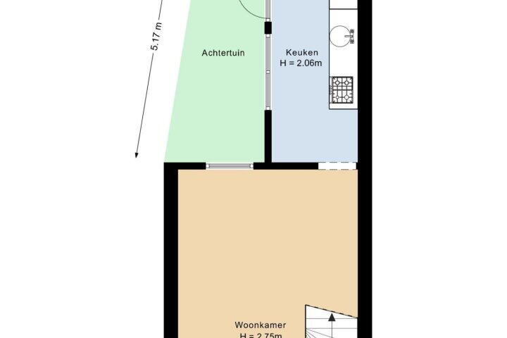 Plattegrond – Gasthuislaan 174, Haarlem