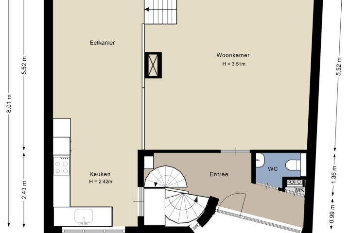 Plattegrond – Geernoutstraat 9, Amersfoort
