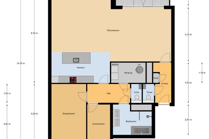 Plattegrond – Geerstraat 12 C, Heerlen
