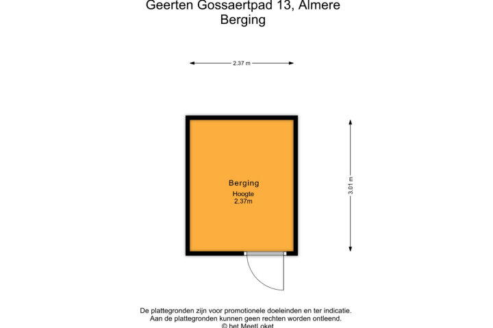 Plattegrond – Geerten Gossaertpad 13, Almere