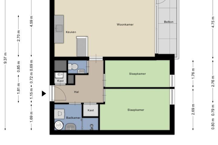 Plattegrond – Geitstraat 43, Heerlen