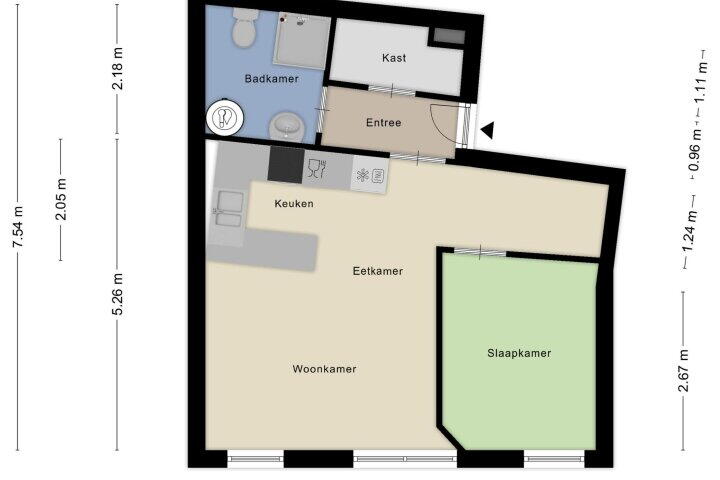Plattegrond – Geldropseweg 66, Eindhoven