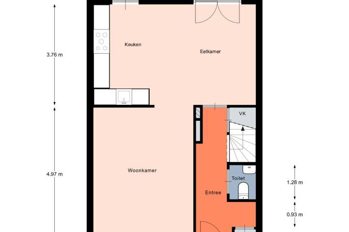Plattegrond – Geluklaan 18, Roden