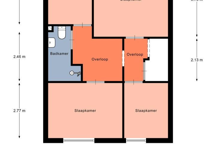 Plattegrond – Geluklaan 18, Roden