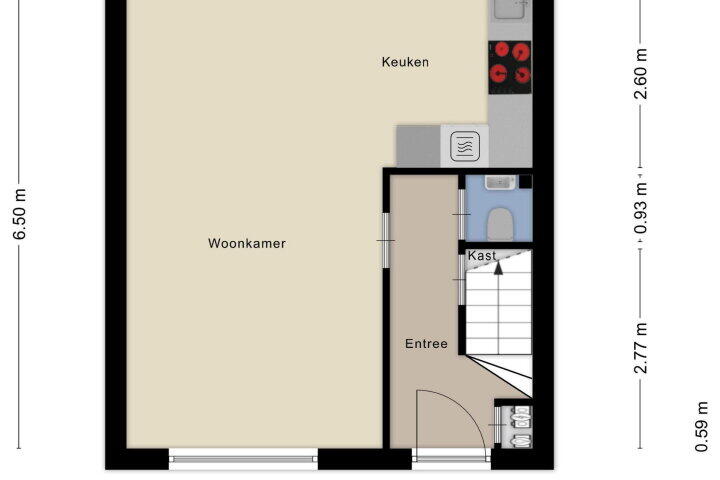 Plattegrond – Genistastraat 7, Boskoop