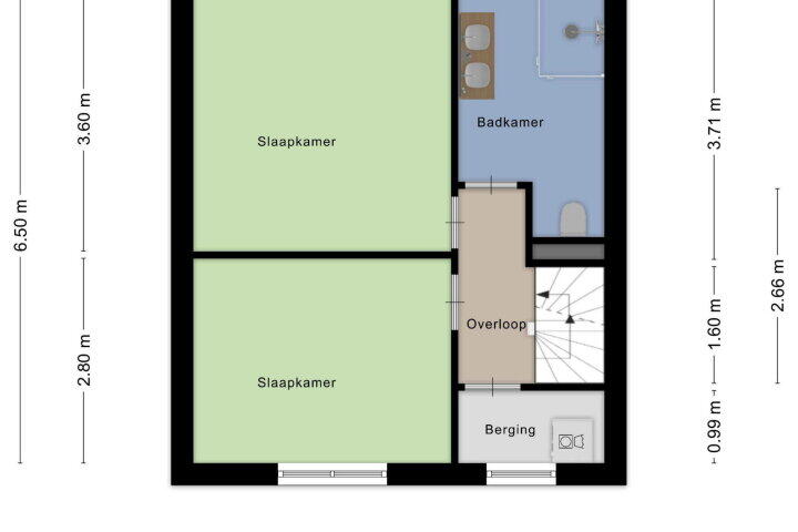 Plattegrond – Genistastraat 7, Boskoop