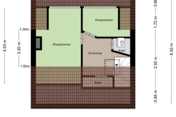 Plattegrond – Genistastraat 7, Boskoop