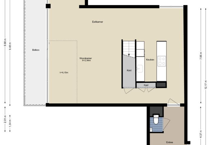 Plattegrond – George Gershwinlaan 119, Amsterdam
