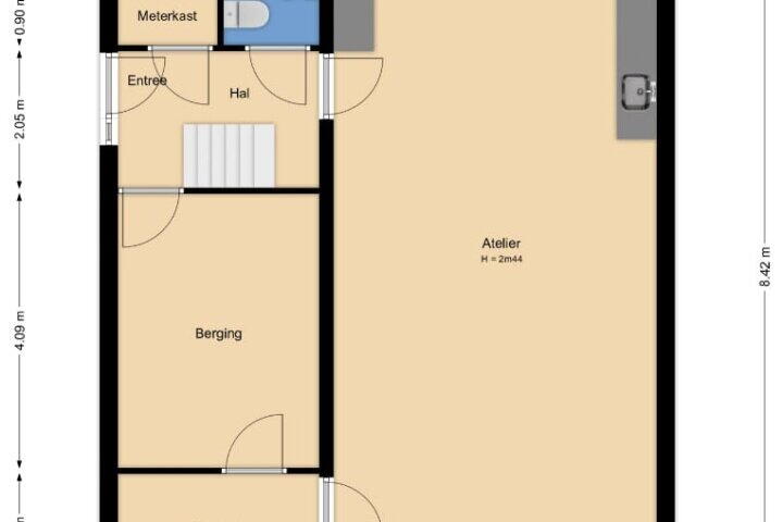 Plattegrond – Gerard Doustraat 13, Almere