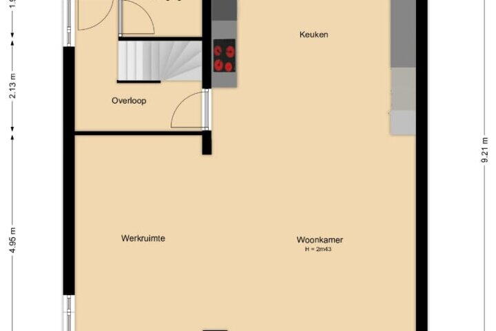 Plattegrond – Gerard Doustraat 13, Almere