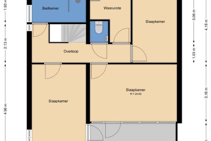 Plattegrond – Gerard Doustraat 13, Almere