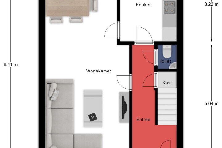 Plattegrond – Gerard Doustraat 5, Beringe