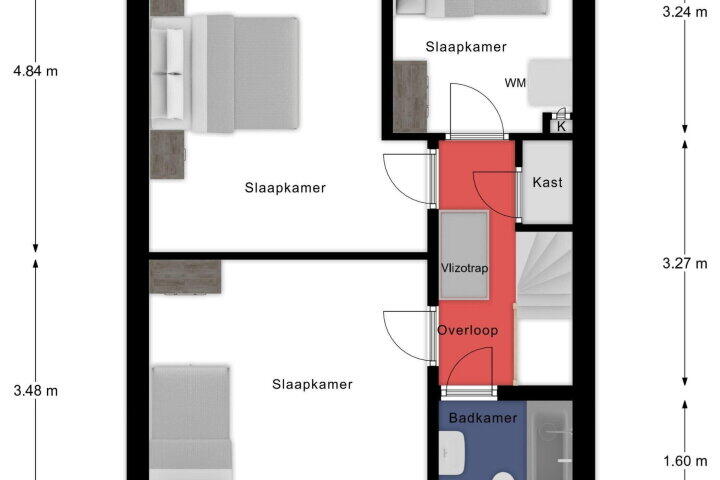 Plattegrond – Gerard Doustraat 5, Beringe