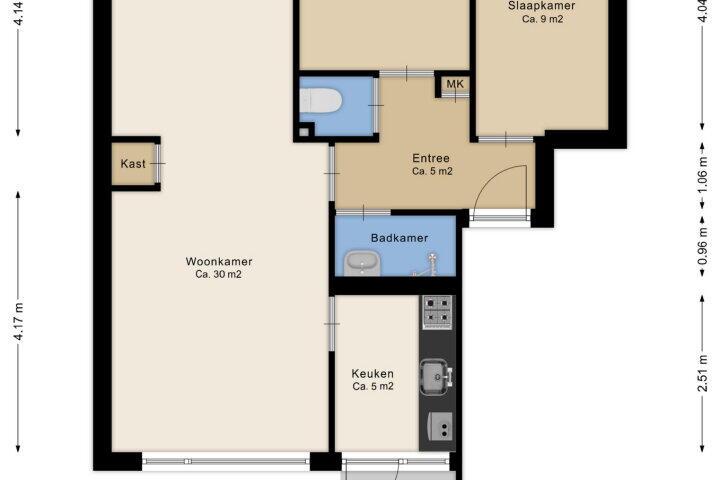 Plattegrond – Gerard Doustraat 11, Assen