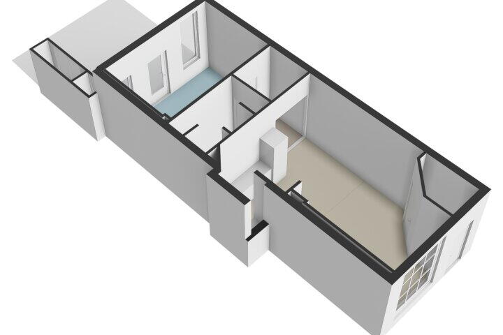 Plattegrond – Gerard Doustraat 194 H, Amsterdam