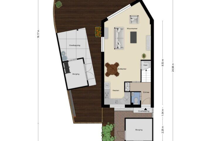 Plattegrond – Gerard ter Borchstraat 31, Roosendaal