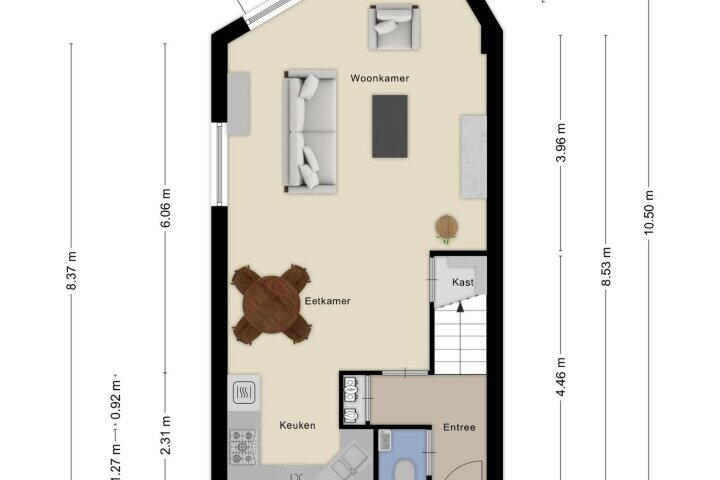 Plattegrond – Gerard ter Borchstraat 31, Roosendaal