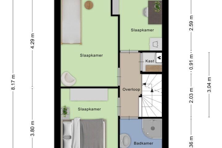 Plattegrond – Gerard ter Borchstraat 31, Roosendaal