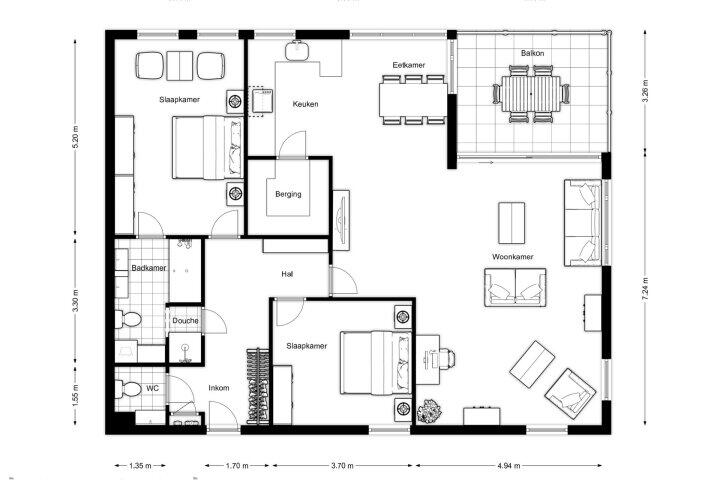 Plattegrond – Gerben Oppewalstrjitte 5, Sneek