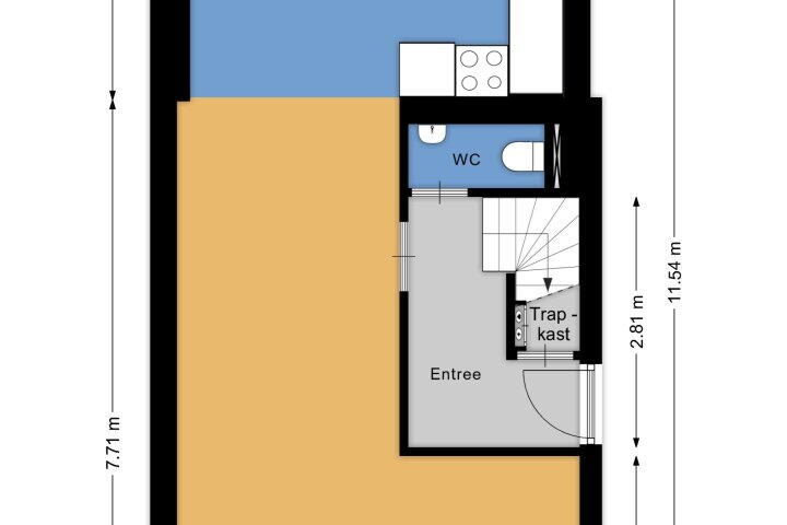 Plattegrond – Gerrit van Heemskerkstraat 1, Oosthuizen